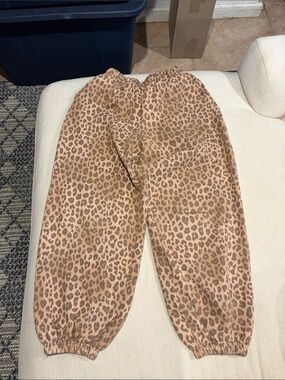 PINK victoria's secret baggy sweatpants womens sz XS leopard
